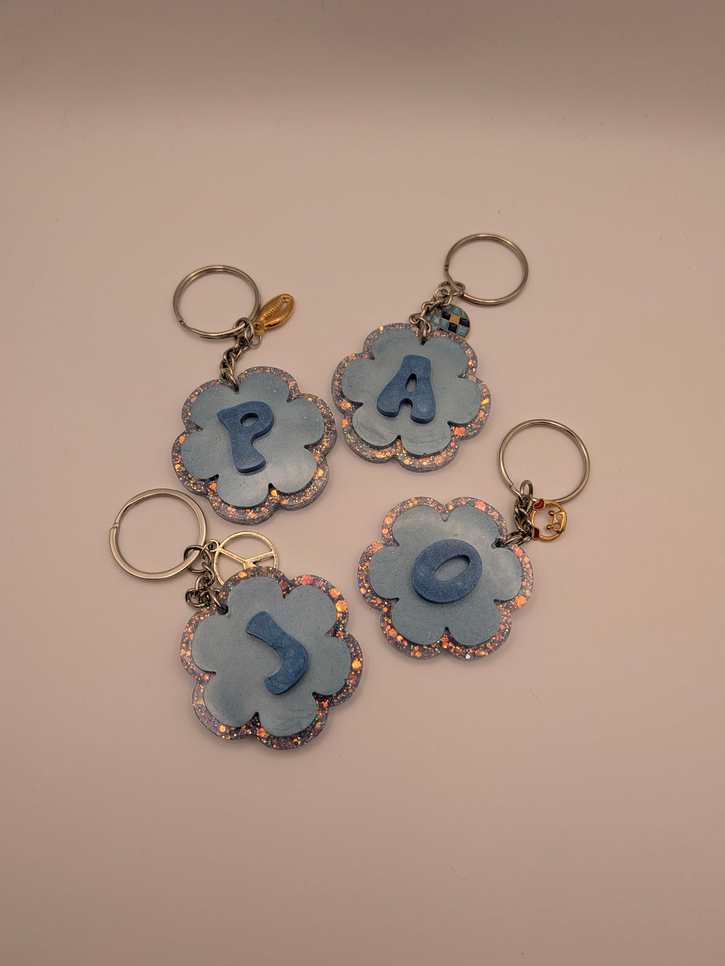 Blue Alphabet Keychain
