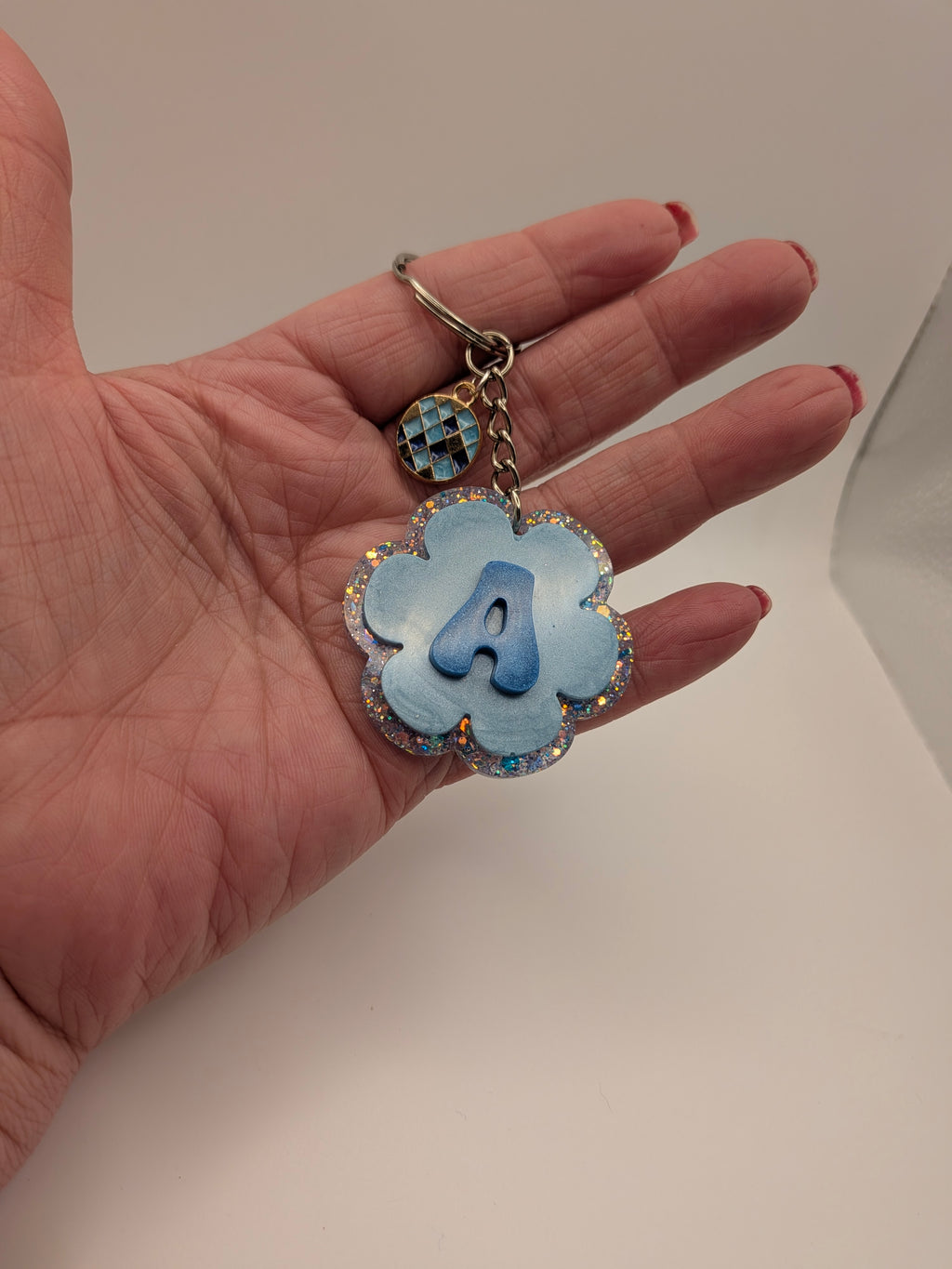 Blue Alphabet Keychain