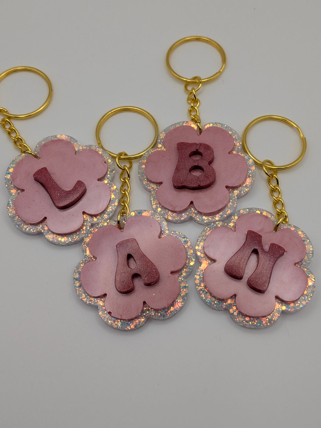 Red Alphabet Keychain