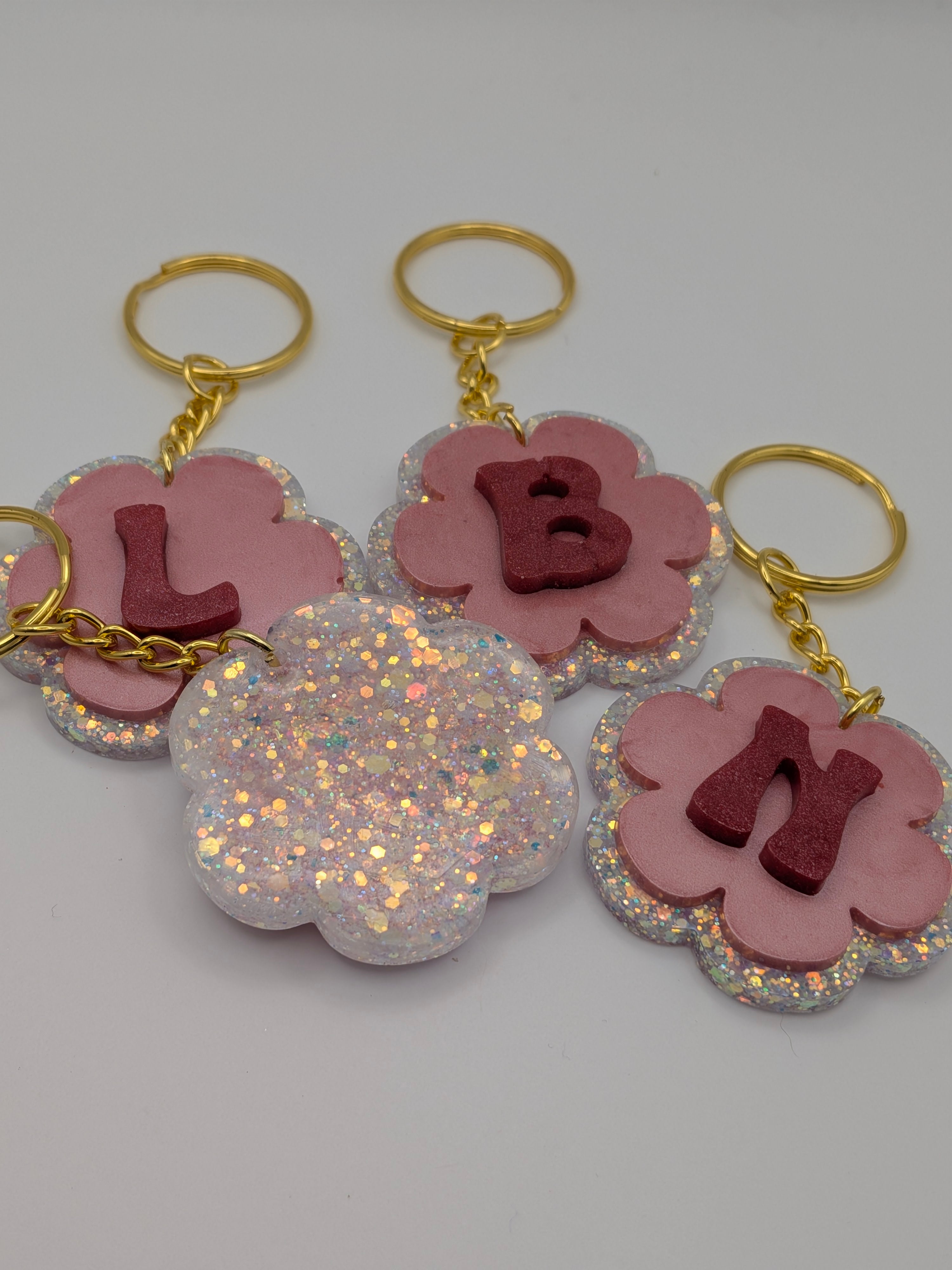 Red Alphabet Keychain