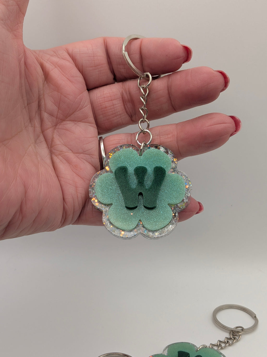 Green Alphabet Keychain