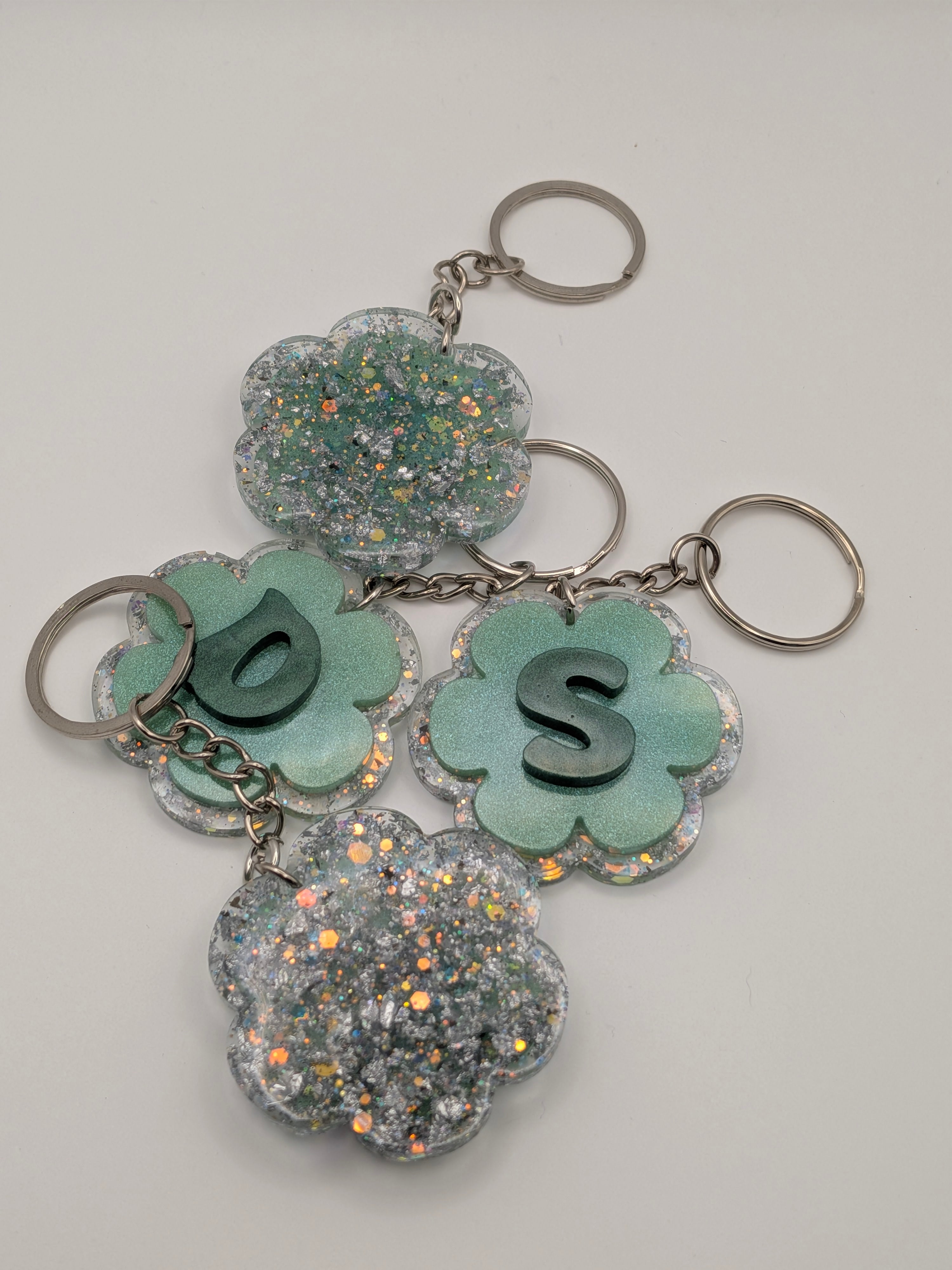 Green Alphabet Keychain