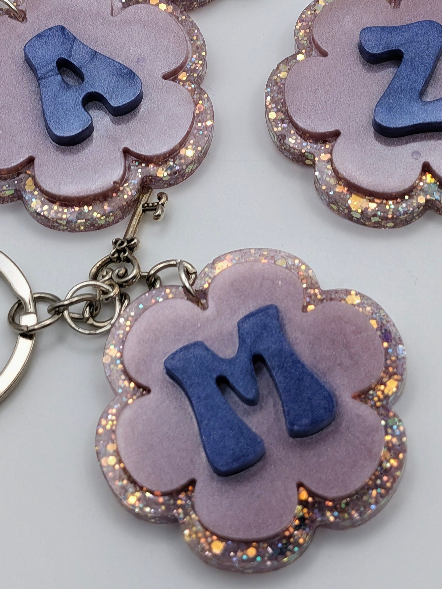 Purple Alphabet Keychain