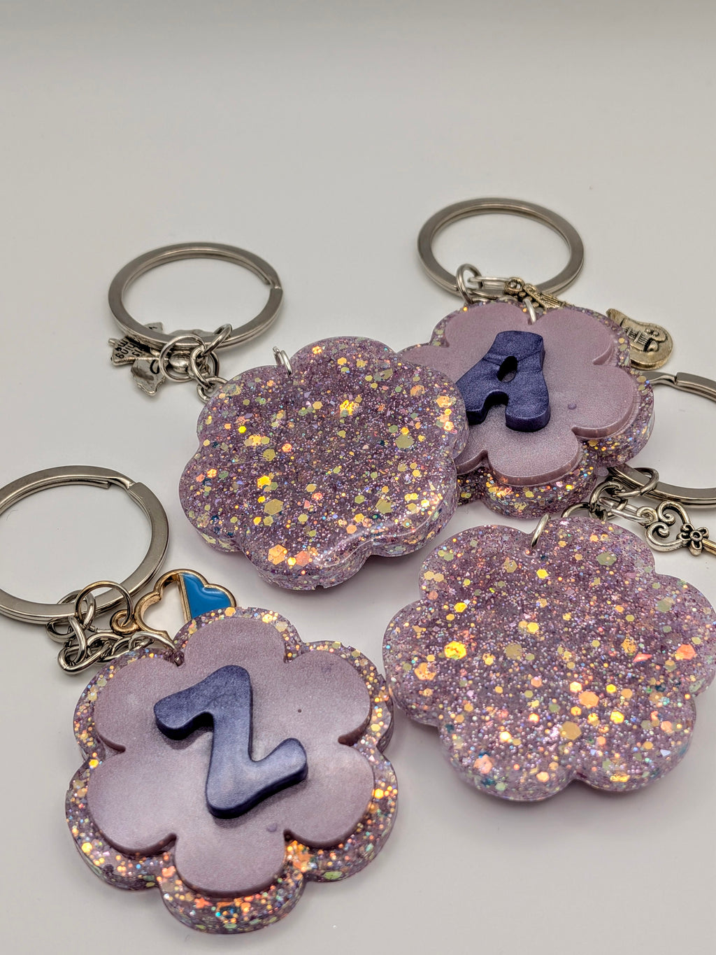 Purple Alphabet Keychain