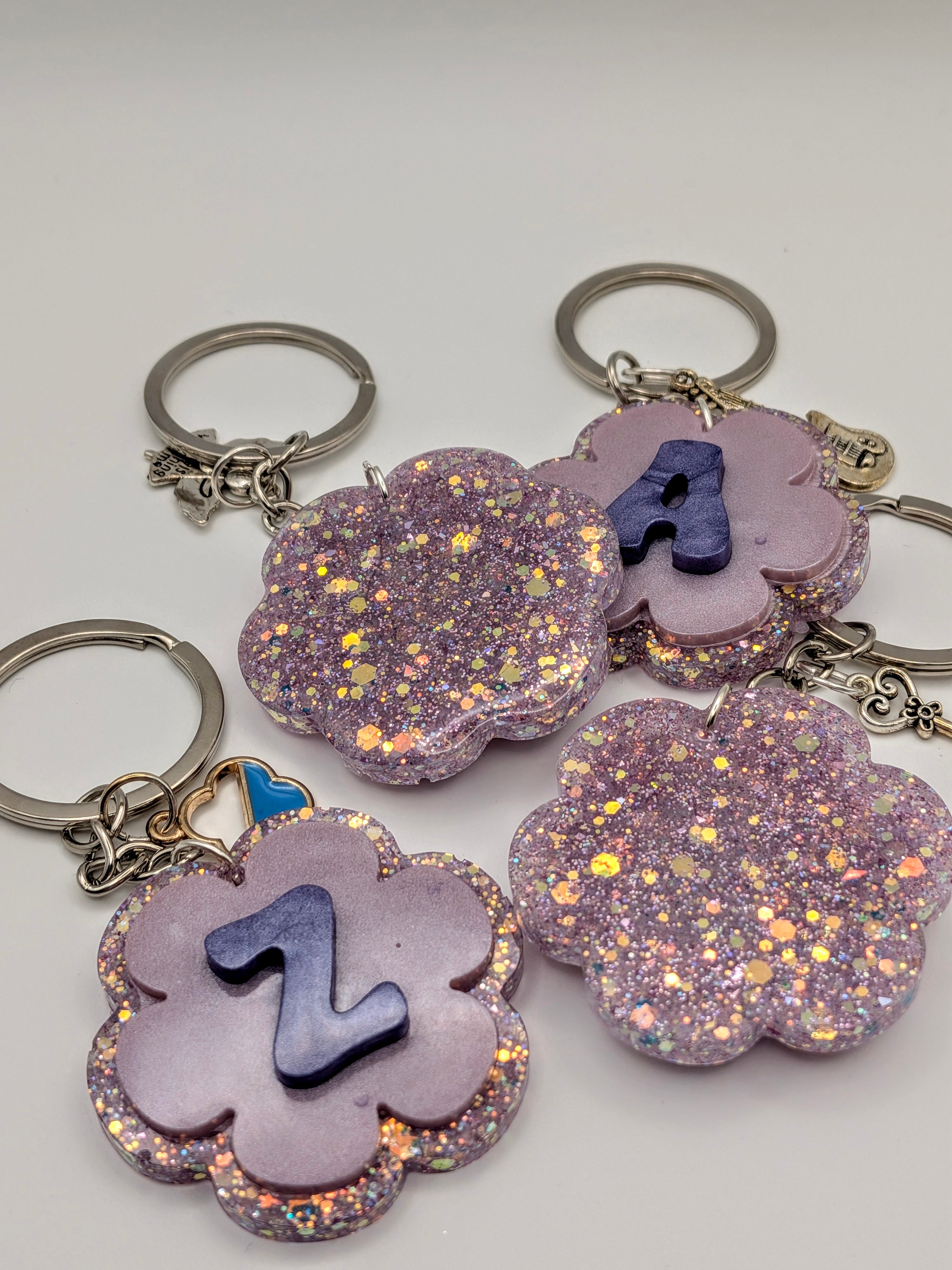 Purple Alphabet Keychain