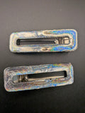 Large Rectangle Open Center Resin Barrette Set of 2