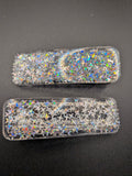 Large Rectangle Closed Center Resin Barrette Set of 2