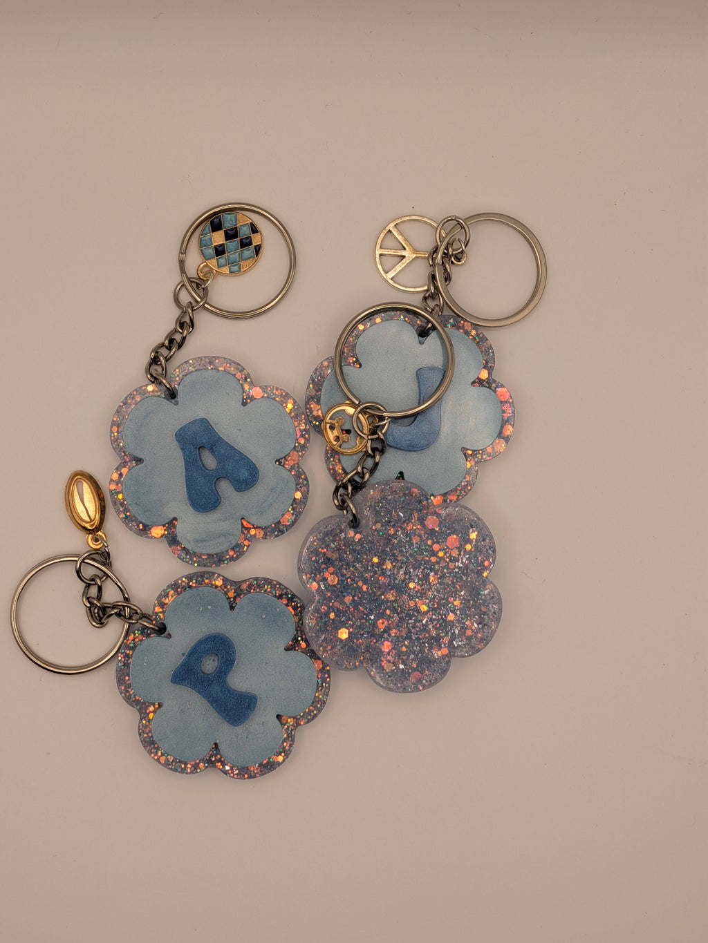 Blue Alphabet Keychain