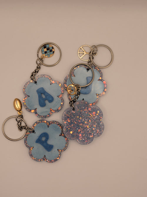Blue Alphabet Keychain