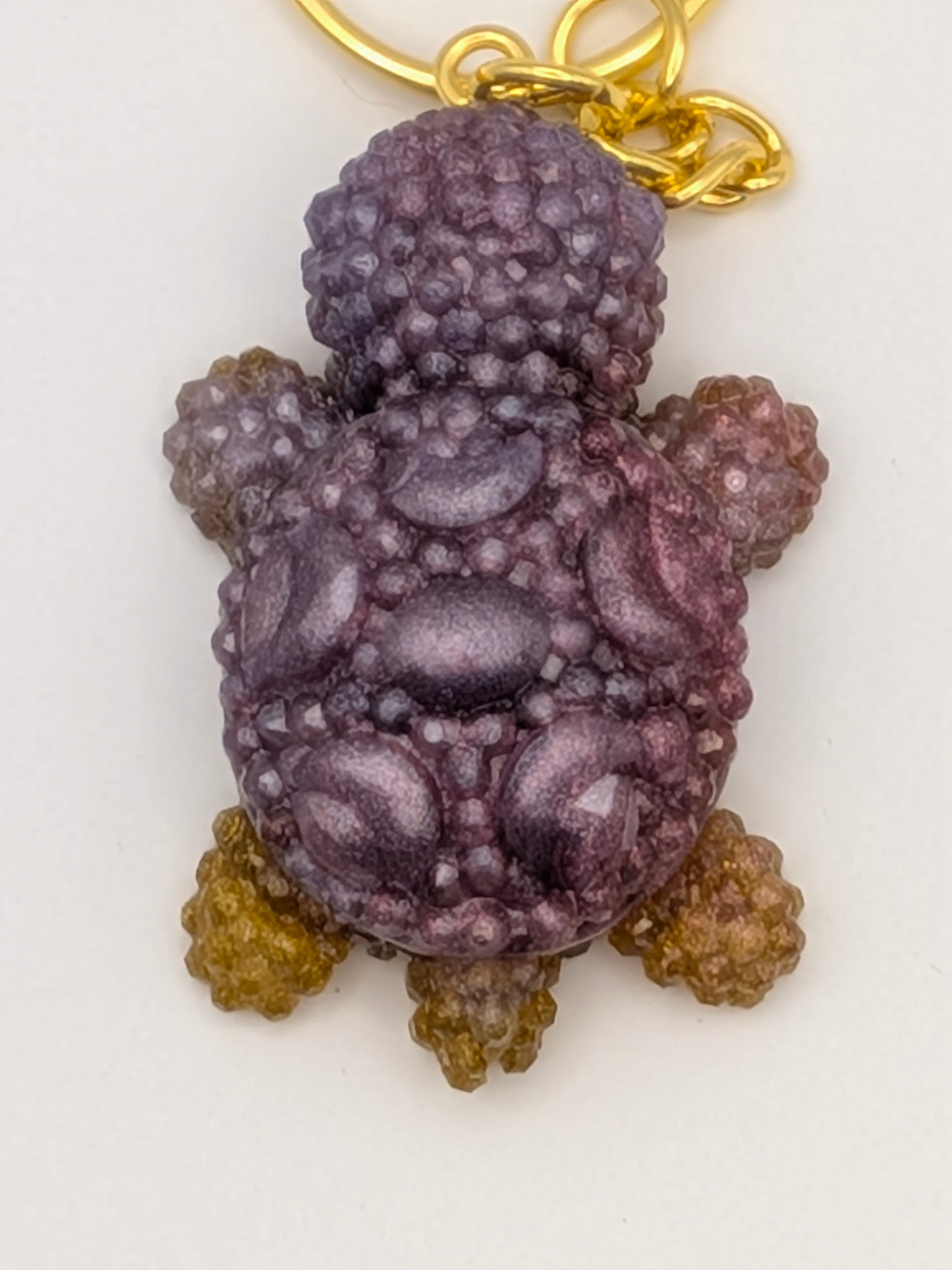Whimsical Turtle Keychain