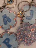 Blue Alphabet Keychain