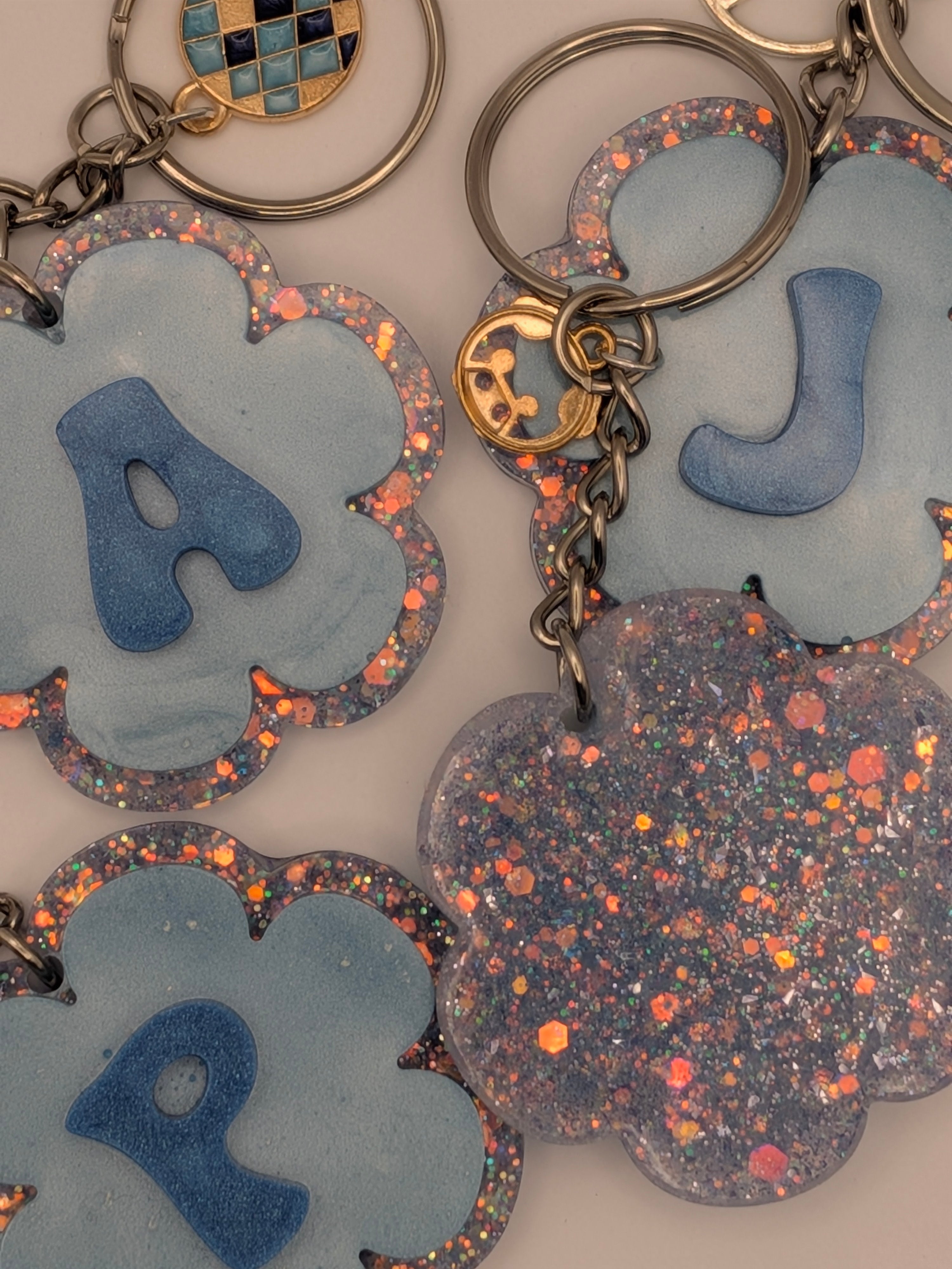 Blue Alphabet Keychain