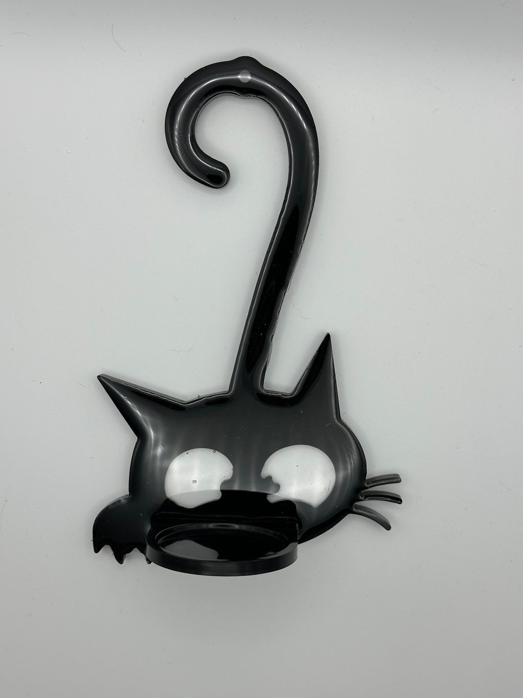 Black Cat Wall Sconces — Epoxy Resin Candle Holders, Set of 3