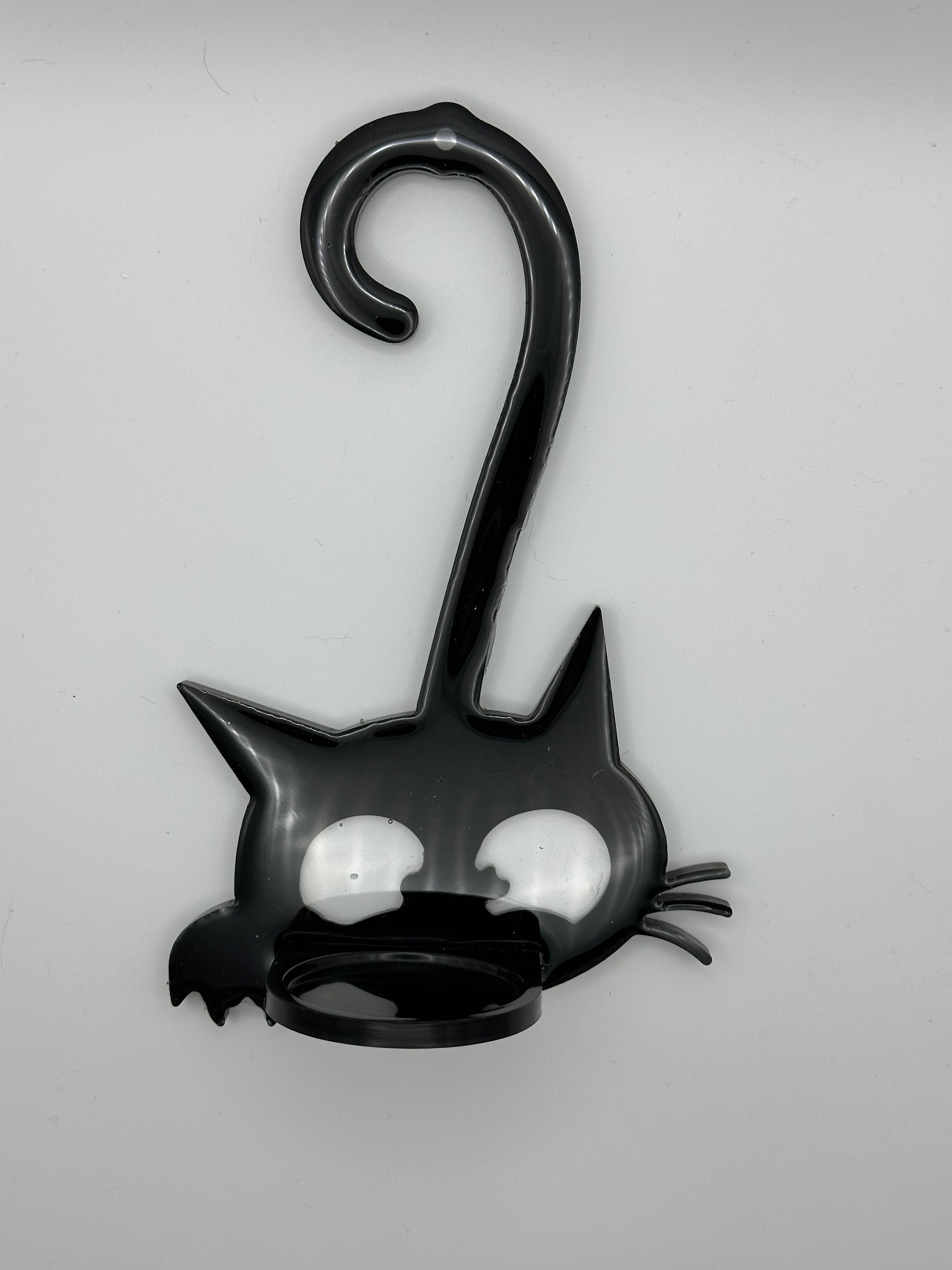 Black Cat Wall Sconces — Epoxy Resin Candle Holders, Set of 3